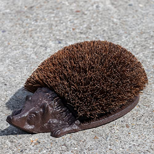 Woodside Heavy Duty Cast Iron Hedgehog Boot Brush & Scraper for Wellies, Trainers, Shoes etc Mud & Dirt Brush