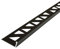 Dalsys Fliesenschiene Winkelprofil Aluminium (eloxiert) Schwarz 2m x 12,5mm, Fliesenprofil