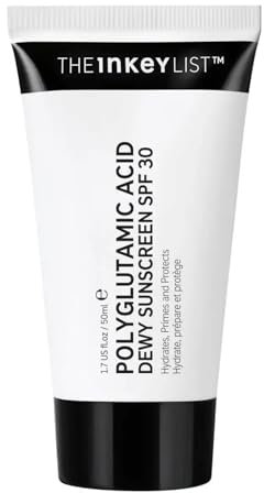 The INKEY List Polyglutamic Acid Dewy Sunscreen SPF 30 50ml, Primes and Protects, Non-Greasy, Vegan Friendly, Suitable For All Skin Types