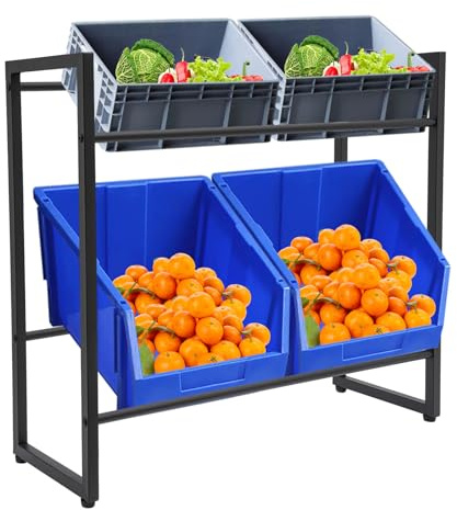 Ciounmb Scaffale per casse di bevande, portabicchieri in metallo, per casse d'acqua, per bibite (2 livelli)