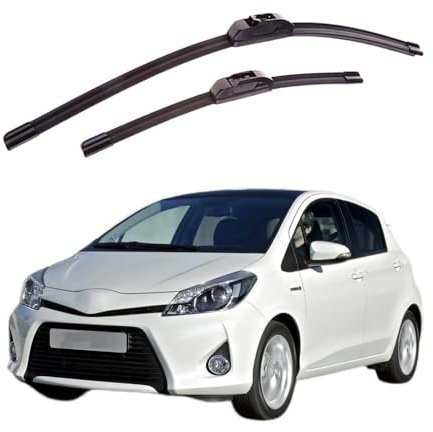 YHNQFB Scheibenwischer Vorne für Toyota Yaris 2008-2011, Leiser Ersatzwischblätter Wischer Klingen Wischerblätter Wischerblatt Hinten Heckwischer Wischblattersatz ZubehöR