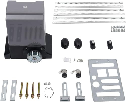 Schiebetorantrieb Toröffner Torantrieb Tor Antrieb Motor Rolltor 1200kg 550W mit Fernbedienung und 6m Zahnstange