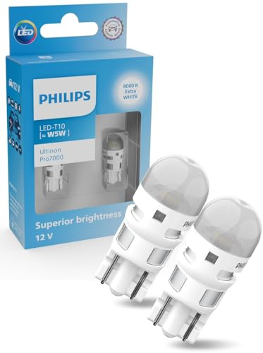 Philips Ultinon Pro7000 LED T10 foco de señalización para automóvil (W5W), 8.000K cool blue, 12V, Versión actual