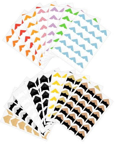 Lusofie 360 Stück Fotoecken Selbstklebend für Fotoalbum Scrapbook Fotokleber 15 Blatt Foto Kleber für Tagebuch Fotowand Erinnerungsbuch Baby Hochzeitsgästebuch Sticker Fotoalbum (Mehrfarbig)