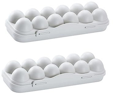 UKCOCO 2pièces Boîte De Rangement à Œufs Empilable Support Pour Œufs Pour Réfrigérateur