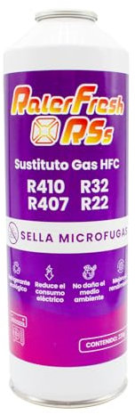 Gas Refrigerante Ralerfresh RS Sustituto de Gas R410, R32, R407 y R22 Recarga de Gas Refrigerante Organico para Aire Acondicionado Split Ecologico Eficiente Recarga Rapida (Botella RSs)