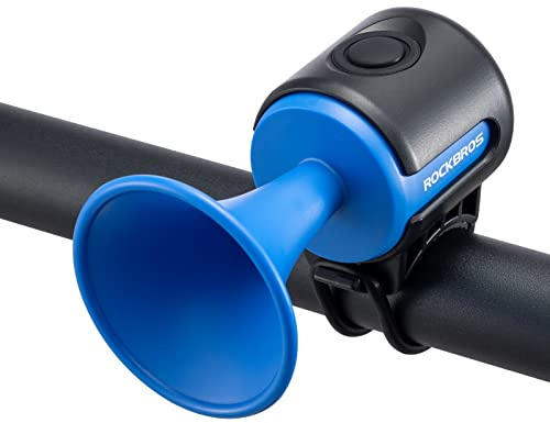 ROCKBROS Elektronisk Cykelklocka, 120dB Horn Vuxen Cykel Barn, Elektroniskt Cykelhorn, Mini, Vattentät, Blå