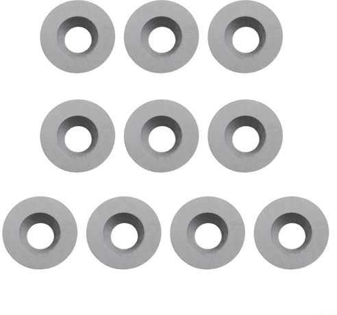Lot de 10 inserts de tournage ronds indexables en carbure de tungstène de 12 mm avec angle de coupe de 30 degrés pour tour à bois, outil de coupe lisse sur bol en bois dur et fabrication de vases