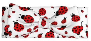 BLWSLC Cerchietto con fiocco stampato a coccinella, adatto per neonati, neonati e bambini, accessori per capelli con fiocco per bambini