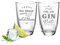 FORYOU24 2er Set Gin-Gläser - Ginflut & Der Abend - Geschenk für Gute Freunde & Partner - Gin-Geschenkset + Gin-Tonic