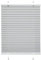 Victoria M. Indiva Lite Plissee Klemmfix Ohne Bohren mit Klemmträgern Sichtschutz, Sonnenschutz Fenster, Lichtdurchlässig, 75 x 150 cm, hellgrau