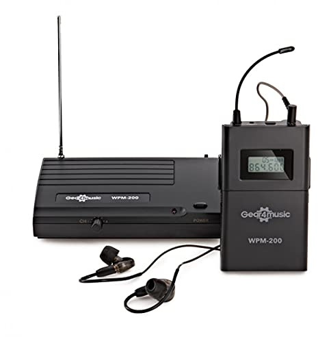 gear4music Wireless In Ear Monitor System UHF 40m Range
