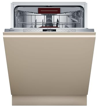 NEFF S155ECX06E, N 50, Smarter Geschirrspüler Vollintegriert, 60 cm, Besteckschublade, Spülmaschine Made in Germany, automatische Türöffnung, extrem leise, Oberkorb höhenverstellbar, Schmutzerkennung