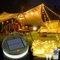 Bowfar Solar Camping Lichterkette Aussen 13M, 3600mAh Aufrollbar Campinglampe Solar mit Fernbedienung und USB Wiederaufladbare