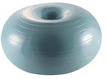 Keenso Donut Exercise Ball,Inflatable Exercise Ball Training Stability Ball for Yoga Pilates Balance Training, Training, Office (Grey)