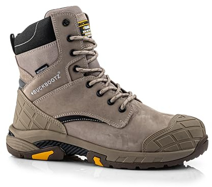 Buckbootz BUCKLER TRADEZ BLASTZ STONE SAFETY HI-LEG ZIP SIDED WATERPROOF SAFETY BOOTS