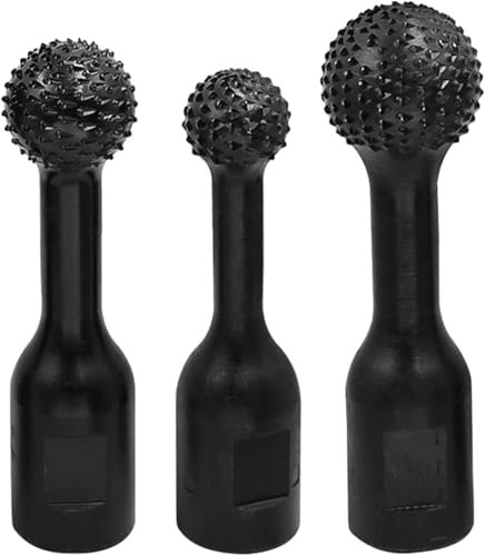 3 piezas de fresas giratorias esféricas de alta resistencia con cabezal de molienda angular para moler, carpintería, tallado