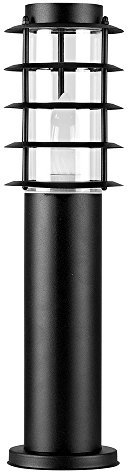 MiniSun | Modern IP44 Rated Outdoor Black Stainless Steel Bollard Lantern Light Post | Outdoor Lights & Home/Garden Improvements Essential |