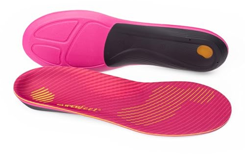 Superfeet Run Women's Support Insoles for Runners with High Arch Support & EVOLyte® Carbon Fiber - 6.5-8 Women