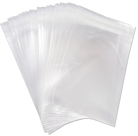 Lot de 250 sachets en cellophane auto-adhésifs pour cartes C5/A5 avec enveloppes Transparent 167 mm x 230 mm