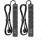2 pezzi- Ciabatta NTONPOWER Multipresa Sottile con 4 Schuko Prese Elettriche 4 Porte USB 3 Metri Lunga Cavo per Elettrodomestico Elettronica- Nero
