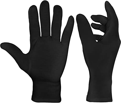 EXBRIECO Guantes de Algodón 100%, Complemento de Disfraz, Protección Piel Seca o Eczemas, Tratamiento de Hidratación, Cuidado de Manos, Reutilizables y Cómodos, para Disfraz, Camarero, Eventos.