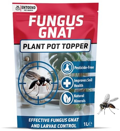 ENTOEND Fungus Gnat Killer - Pesticide Free Diatomaceous Earth Plant Insect Killer, House Plant Bug Killer. Plant Safe, Eco Friendly Barrier Grit for Plants. Stops Root Damage, 1L Recyclable Pouch