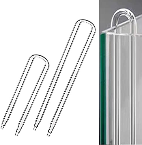 IAFVKAI 2 PCS Glass U Shape Tube for Aquarium Air Pump Fish Tank Aquarium CO2 Diffuser Connect Tube