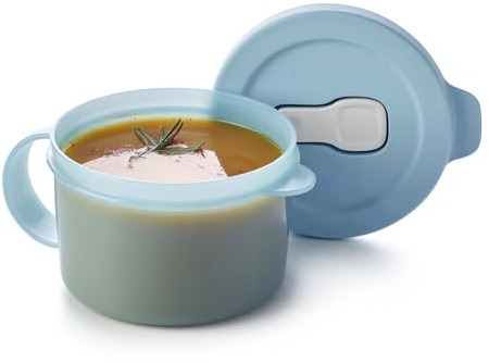 Tupperware Essentials Store, Serve & Go Suppentasse, 520 ml, tragbar und reisefreundlich, zum Einkochen, Aufwärmen und Servieren von Suppen oder warmen Getränken, eine tolle Geschenkidee, luftdichter