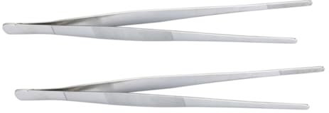 OUNONA 2pcs Stainless Steel Food Clamps for Steak BBQ Clip Beef Tongs Small Food Clips Kitchen Tongs