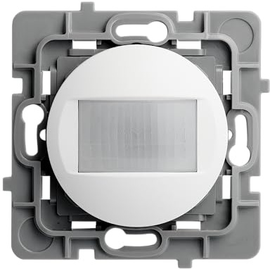DEBFLEX - Casual Evo - Interrupteur Automatique à Détection de Mouvements 10A - Compatible LED - Pratique & Economique - Support Métal - Pour Installation Encastrée - Blanc