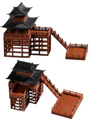 Vaguelly 2piezas Figura De Pagoda para Jardín Accesorios De Bonsái Decoración para