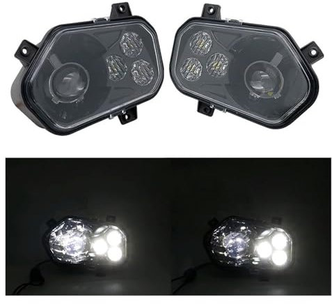 Proyector Moto Kit De Faros LED ATV Mano Izquierda Y Derecha Faro Alto Y Bajo H4 para Polaris para RZR 570 S 4 800 XP 900 Led Faros Delanteros(2 Piezas)