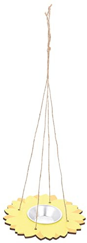 SUPVOX Mangeoires À Oiseaux en Bois pour Lextérieur Mangeoires À Oiseaux Suspendues pour Lextérieur Mangeoire À Oiseaux De Jardin Attrayante Support De Conception De Fleur