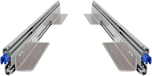 BRASOM Guide per cassetti con supporti per cassetti - Guide per cassetti da 300 mm, 250 kg, 12 pollici, Heavy Duty, bloccaggio in/fuori dal sistema di guide per cassetti, cuscinetti a sfera, sinistra