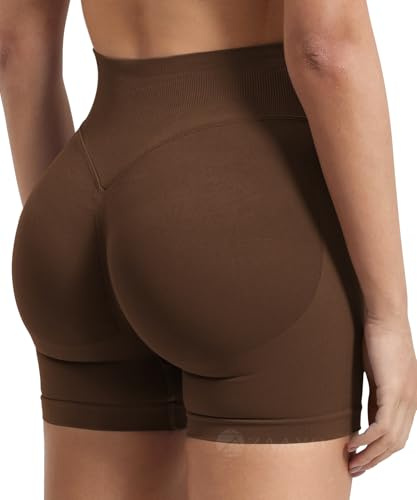 ZAAYO Sportshorts för kvinnor, träning, slagshorts, 10 cm, rumpveck, lyftande gymshorts, sömlösa cykelshorts
