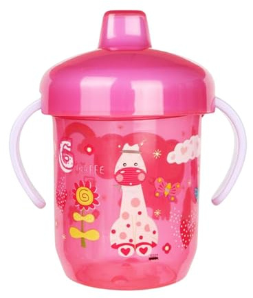 kivrimlarv Baby Sippy koppar, tecknad spillsäker sugrörskopp med handtag, icke-spill vattenflaska för spädbarn, läckagesäker pipkopp, högkvalitativt material, 11,3 x 11,3 x 12,6 cm