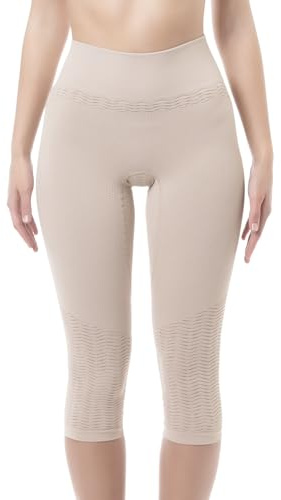 FarmaCell Leggings Anticellulite Donna Capri, Leggins 3/4 Massaggianti con Effetto Fir, Made in Italy, 1104