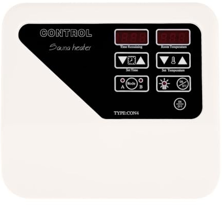 Commande murale numérique pour sauna 3-9 kW 220-240 V Contrôleur externe pour poêle de sauna avec capteur de température Écran LED Protection contre la surchauffe Minuterie réglable 12 h