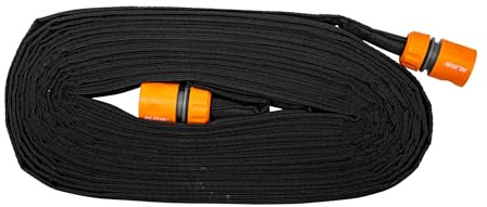 RURIS 1215PC Tuyau Poreux Plat Textile 15 m Oxford 210D 9-10 L/min | Économise jusqu'à 80% d'eau en irriguant directement les racines des plantes