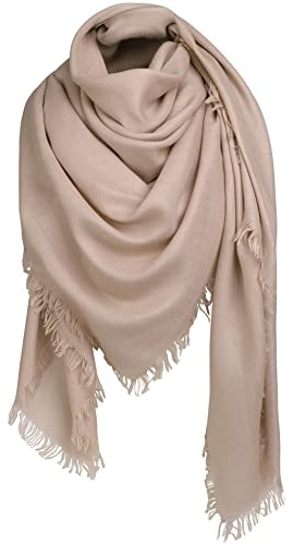 Superora Sciarpa Donna Invernale in Cotone Inverno Lino Foulard Stola Scialle Inverno Caldo con Frange