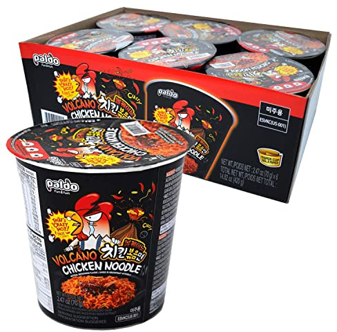 Paldo Volcano Chicken Noodle Cup 70G (Pack of 6)