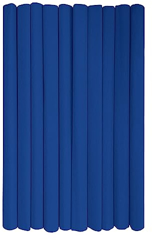 Interdruk - Rollos de papel crepé para niños, bricolaje y decoraciones - Paquete de 10 rollos (50 cm x 200 cm, 28 g/m2) - 17 Azul