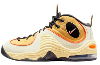Nike Herren Air Penny Ii Sneaker, Wheat Gold/Safety Orange/Black/Coconut Milk/White, 44.5