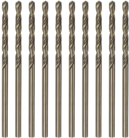 QUARKZMAN Punte Trapano Jobber Cobalto HSS M35 2,6mm (0,102) 10pz | Utensile Punta Elicoidale per Acciaio Inossidabile, per Rame Legno Plastica Materiali Duri
