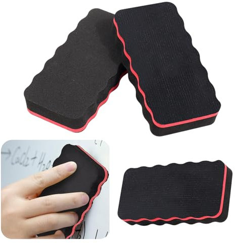 3 Stück Whiteboard Schwamm, Tafelschwamm Magnetisch, Mikrofaser Trockener Radiergummi Whiteboard Reiniger Schwamm für Magnetboard, Flipchart, Pinnwände, Magnettafel, Glas Whiteboard