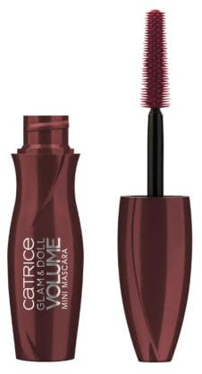 Catrice ETERNAL RED Glam & Doll Volume Mini Mascara, Nr. C01, Rot, volumengebend, definierend, verlängernd, matt, vegan, Nanopartikel frei, ohne Parfüm, ölfrei, 1er Pack (5.5ml)