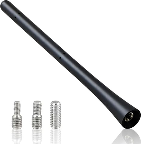 Antenna Auto, Antenna Auto Corta 17 cm Nera, Antenna DAB Auto Universale per Tutti i Veicoli, con 3 Viti M4 M5 M6 per Radio FM AM
