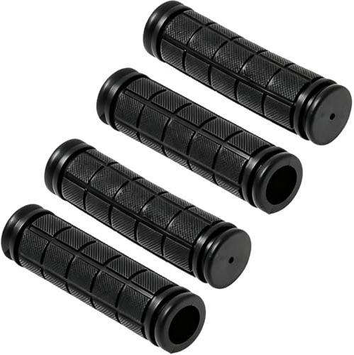 BOLOJAU 2 paires Poignées de vélo Poignées ergonomiques pour vélo enfant revêtement antidérapant en caoutchouc pour guidon pour BMX VTT vélo de route vélo trottinette fauteuil roulant universel 22 mm