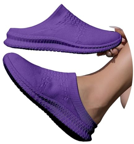 Zapatillas Deportivas Mujer Verano Zapatos Casuales Transpirables Sin Cordones para Caminar en Verano Malla Ligera con Calcetines Elásticos Cómodos y
